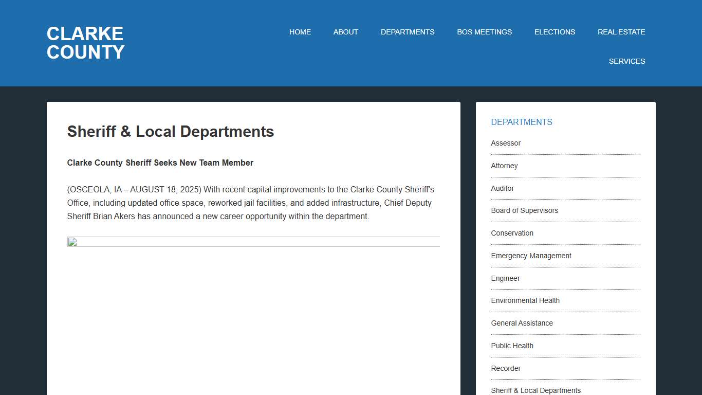 Sheriff & Local Departments